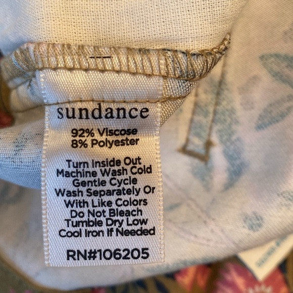 Sundance Madora Drawstring Pant green pink floral size XS - Picture 8 of 9